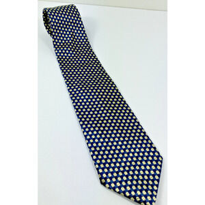 Woodward Mens Neck Tie Geometric New with Tag Blue Silver